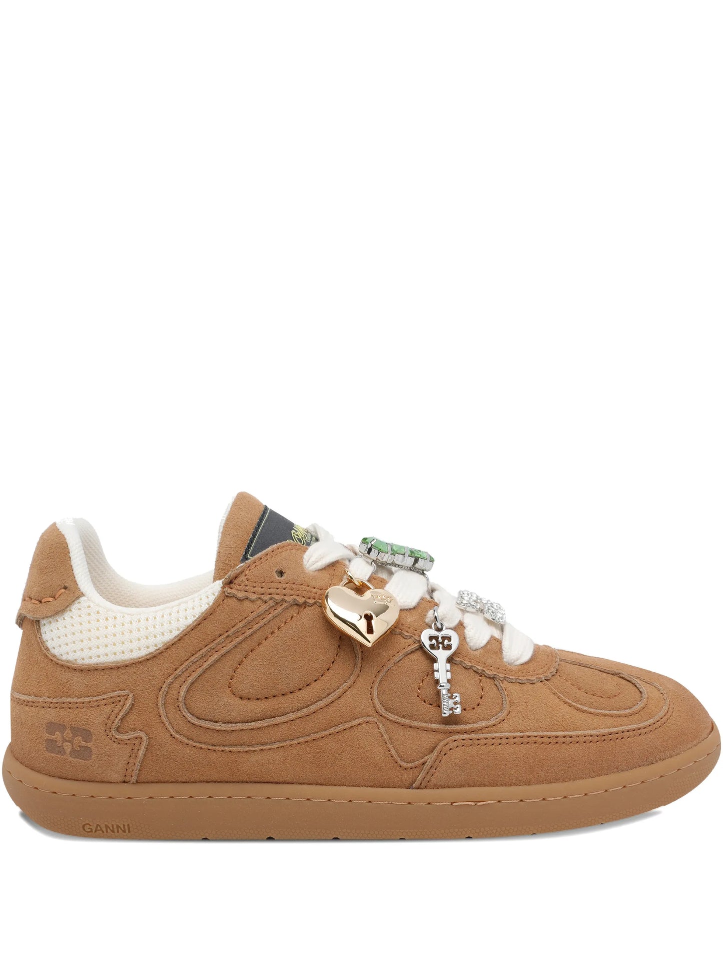 Ganni Round-Toe Charm Sneakers