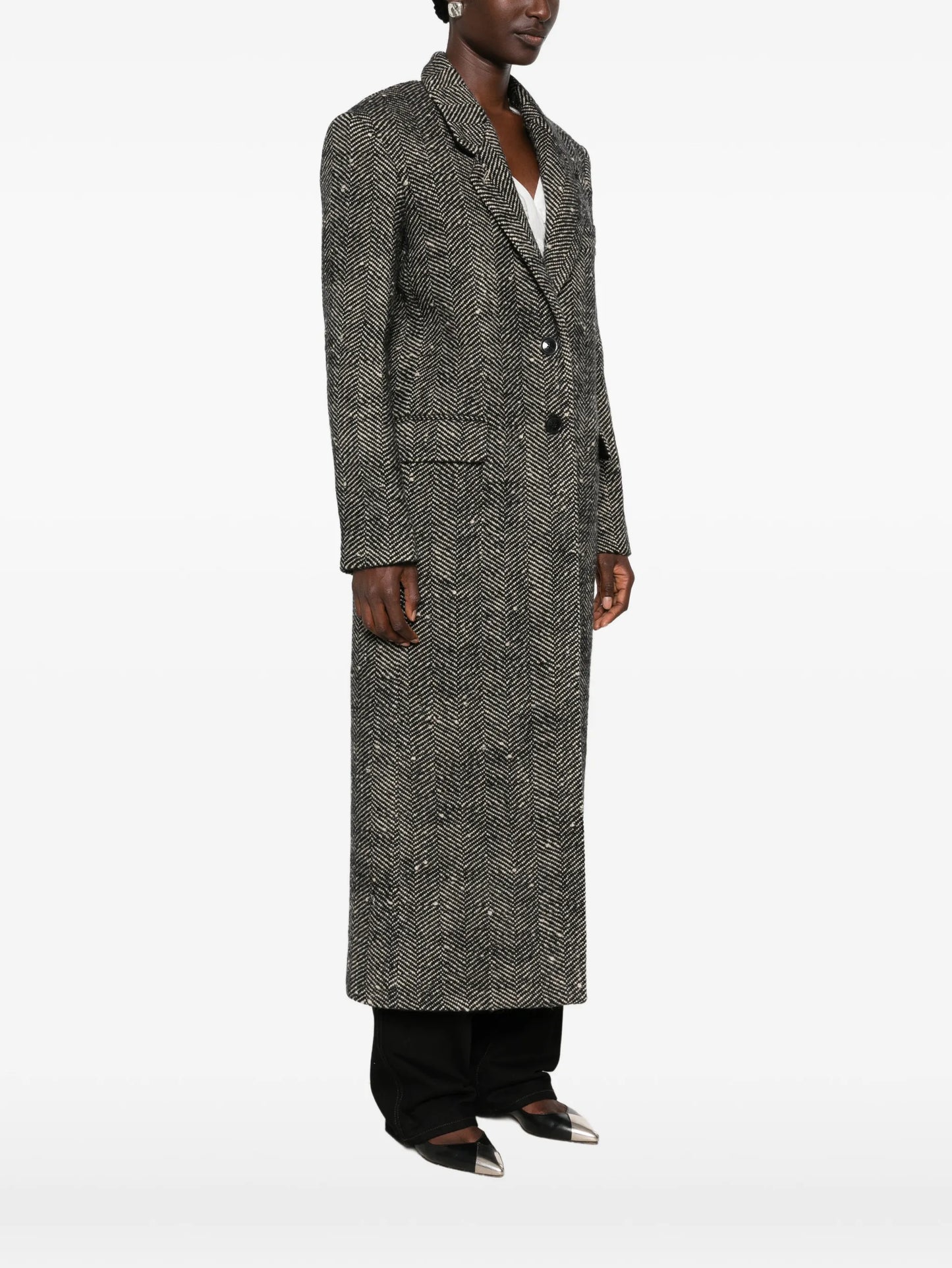 ISABEL MARANT EALINE coat ecru black