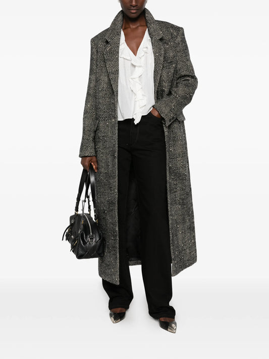 ISABEL MARANT EALINE coat ecru black