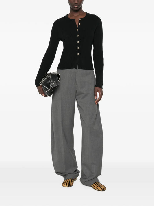 THE LATEST E-DINA trousers grey melange
