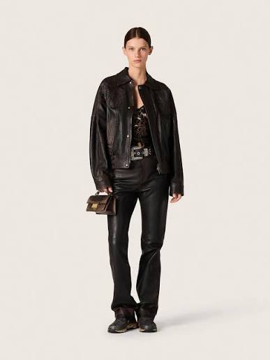 GOLDEN GOOSE P002300 palmer over bomber leather jacket