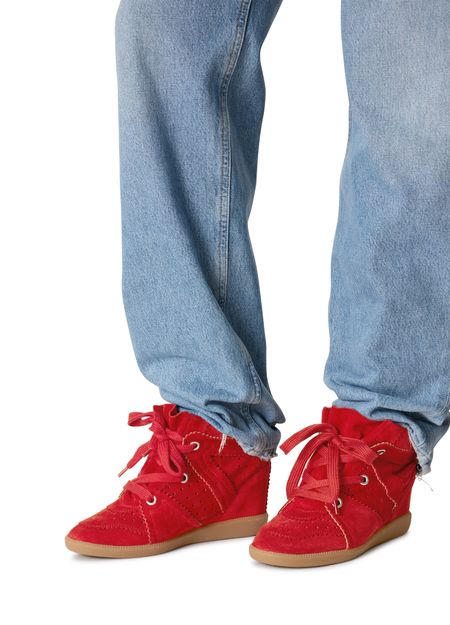 ISABEL MARANT BOBBY sneakers scarlet red