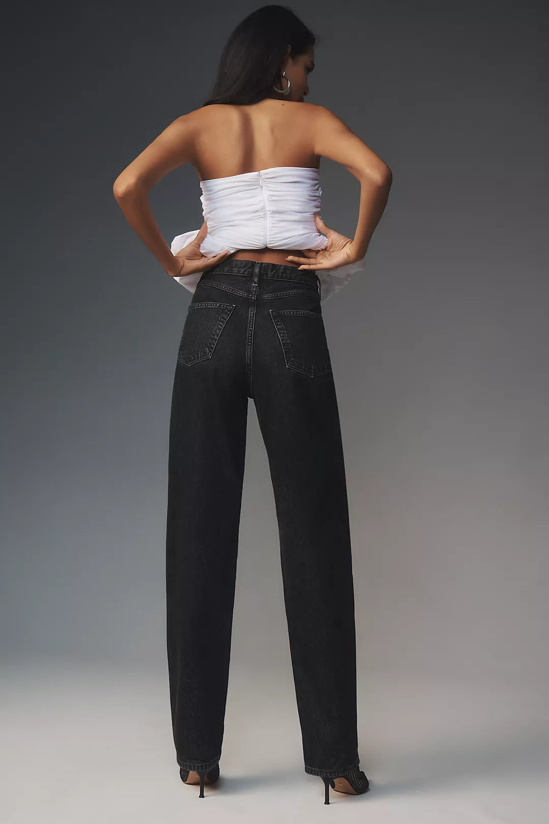 FRAME THE NARROW high rise tapered leg