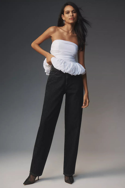 FRAME THE NARROW high rise tapered leg
