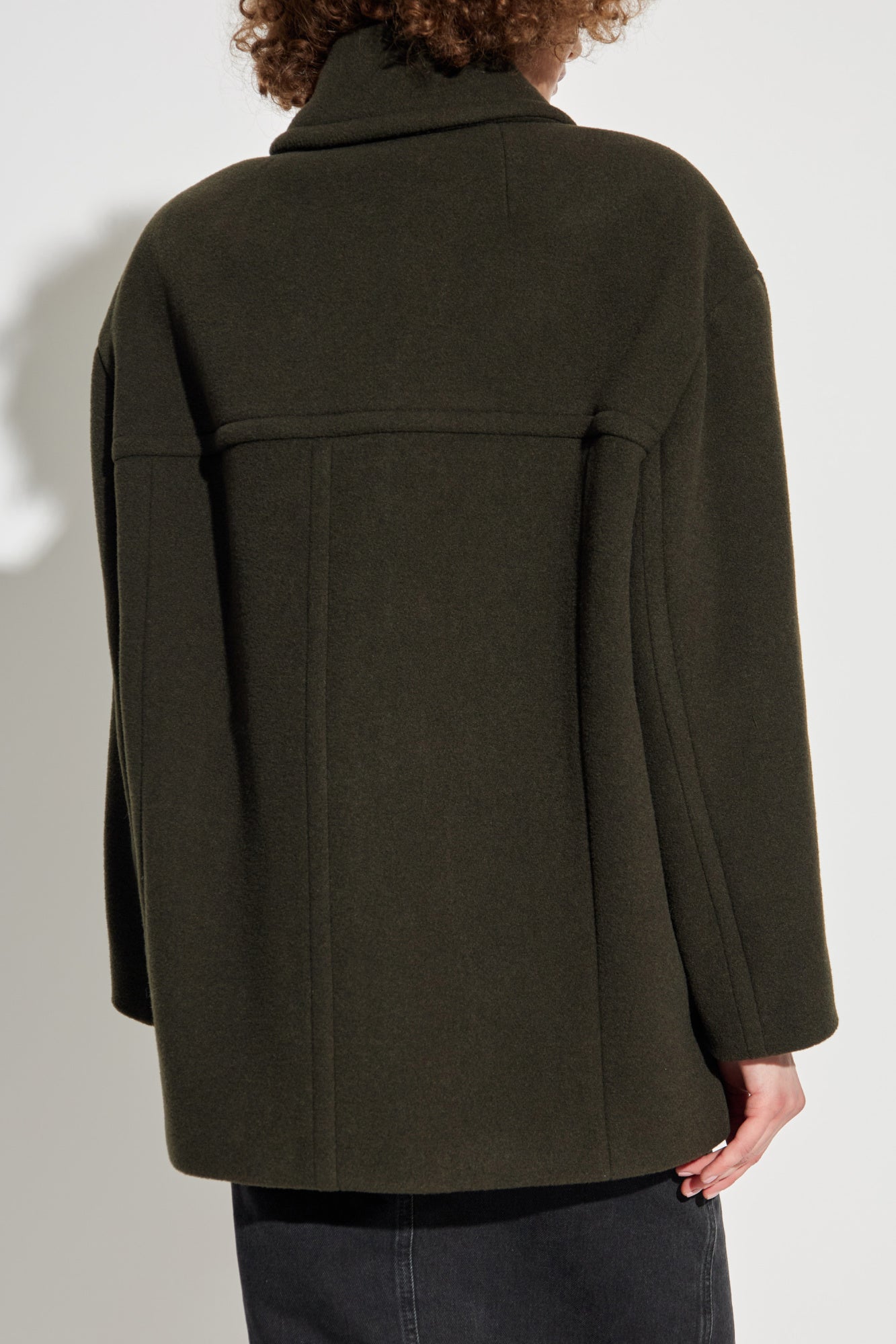 ISABEL MARANT FIBY coat dark khaki