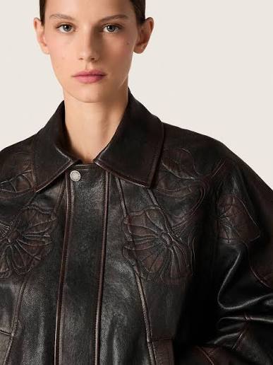 GOLDEN GOOSE P002300 palmer over bomber leather jacket