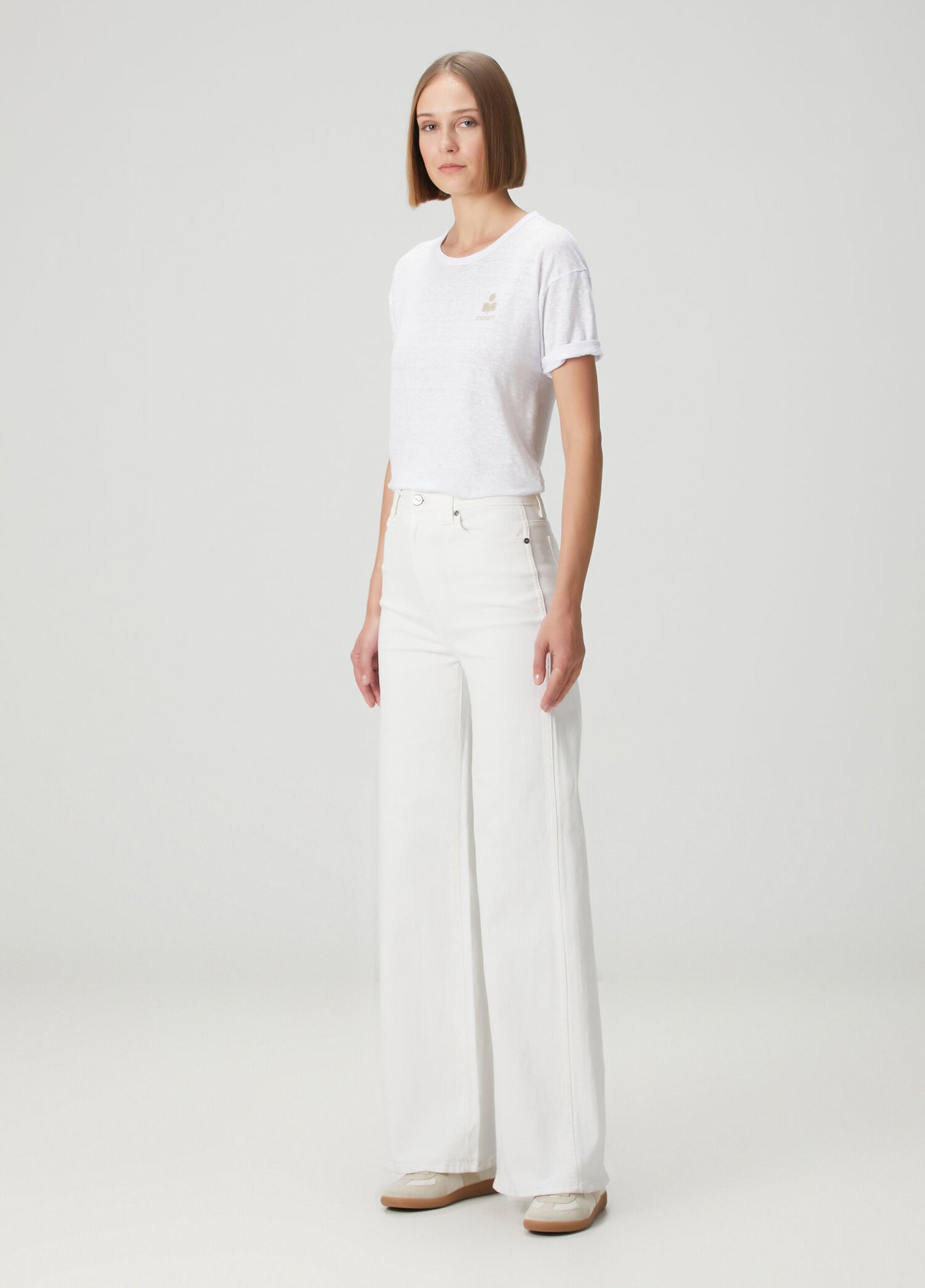 ISABEL MARANT KOLDIA t-shirt white light gold