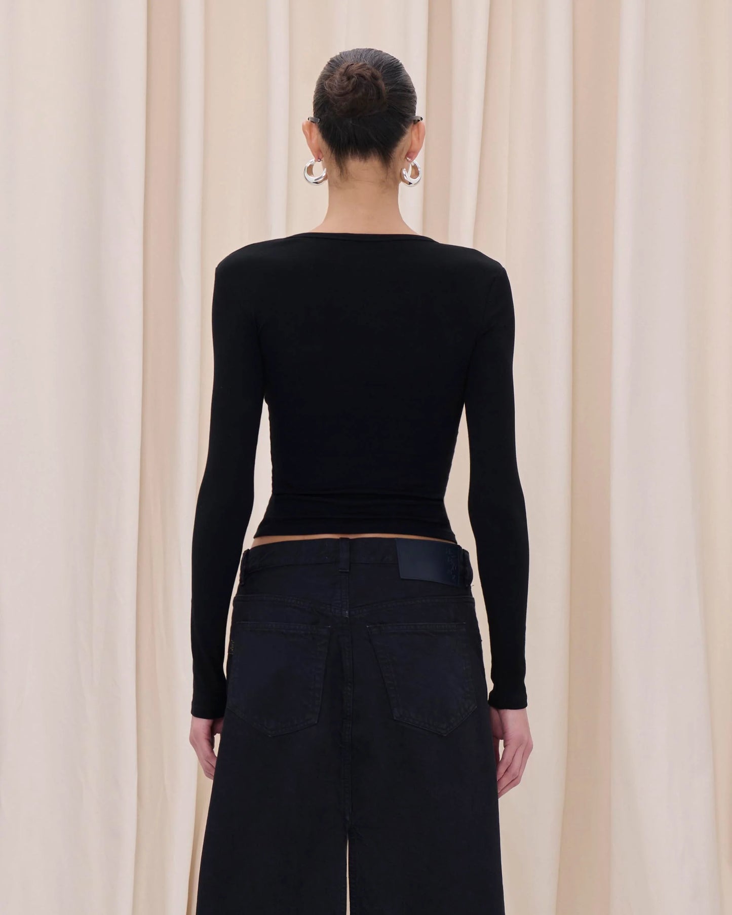 HAIKURE GANNA bull black skirt