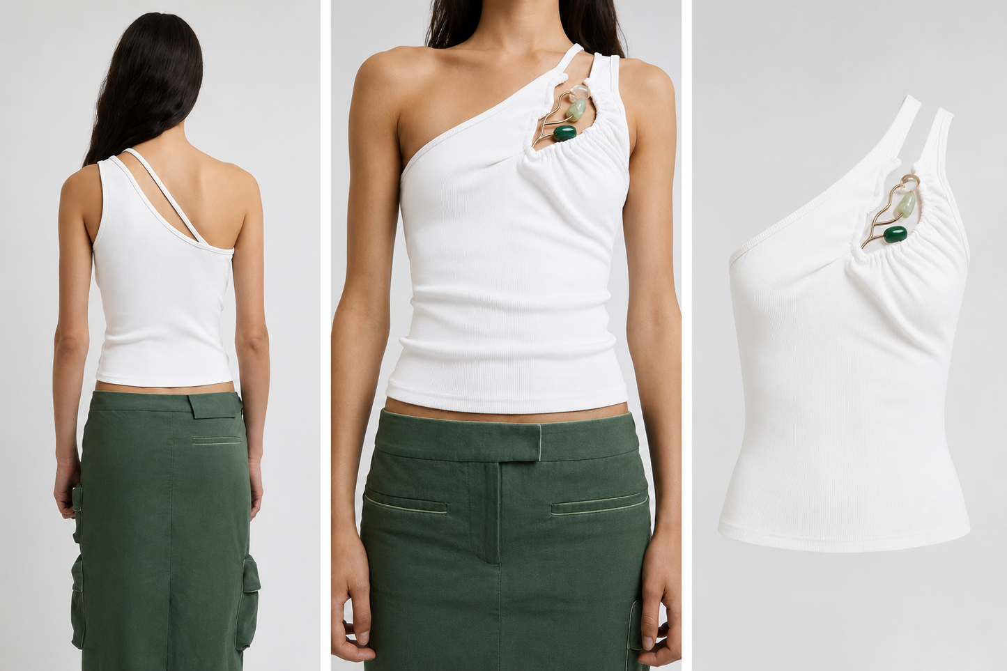 CHRISTOPHER ESBER folia float buckle assymetric tank