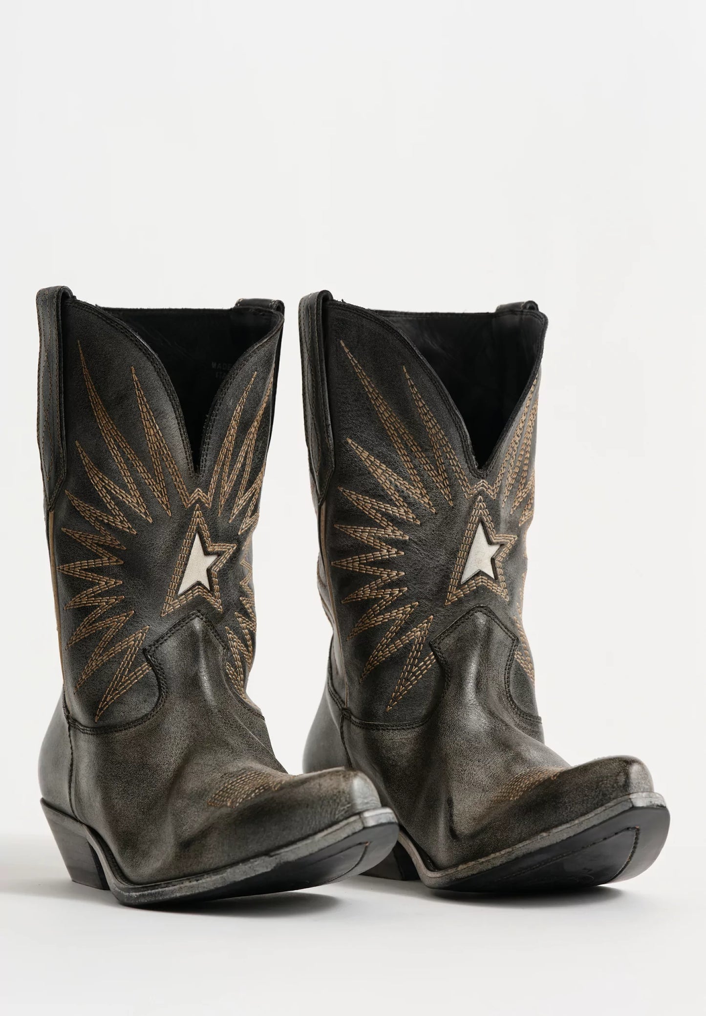 GOLDEN GOOSE WISH STAR BOOTS faded black