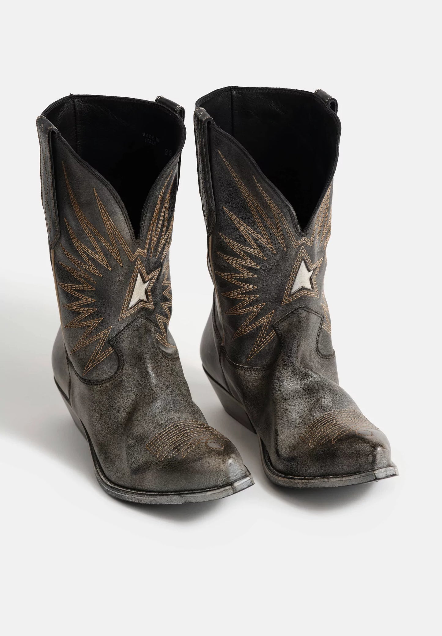 GOLDEN GOOSE WISH STAR BOOTS faded black