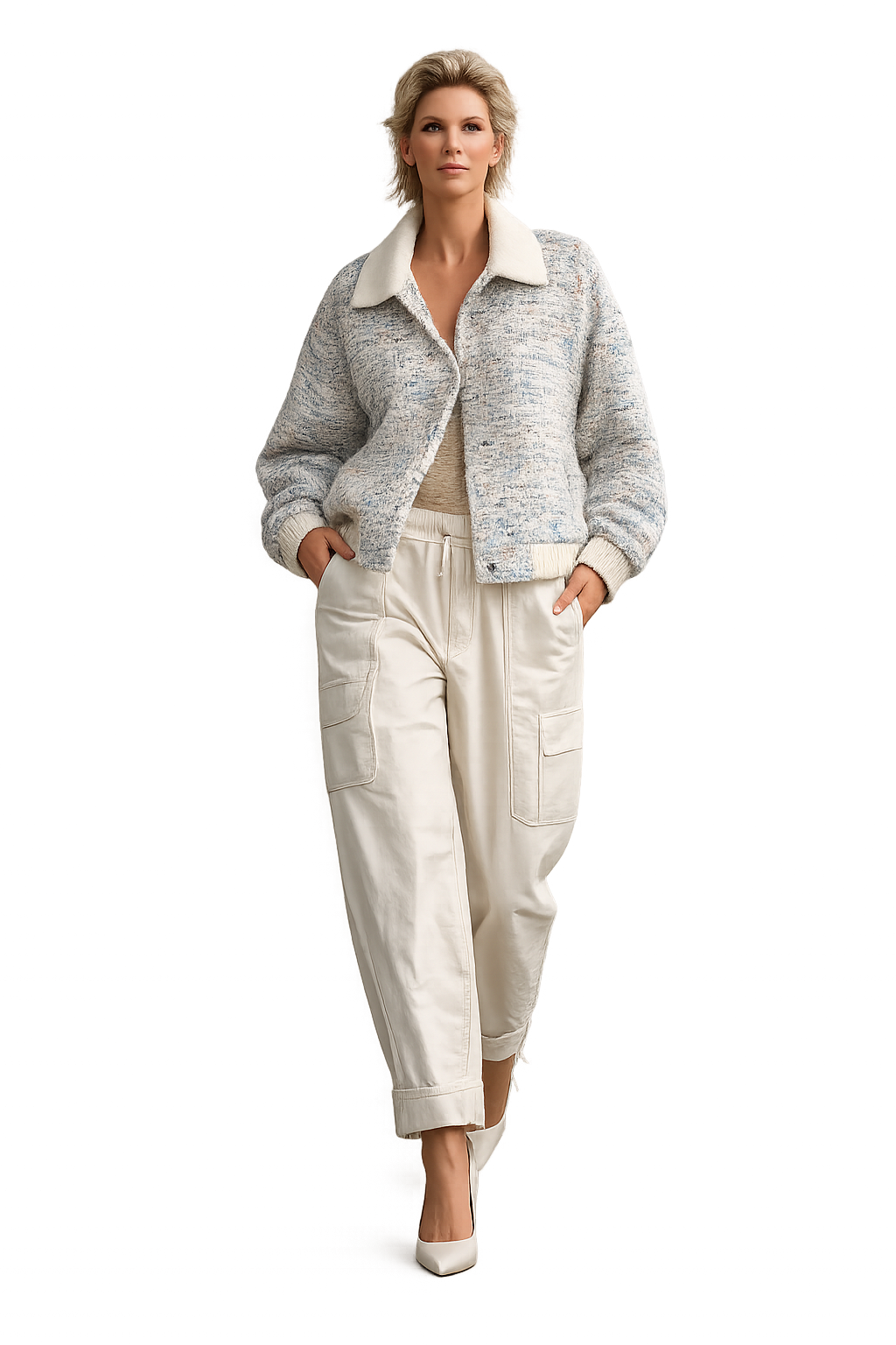 IRO SIMONE jacket grey/white