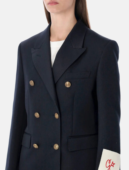 GOLDEN GOOSE P000619 double breasted blazer dark blue
