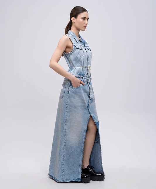 MM6 Maison Margiela modular long denim dress