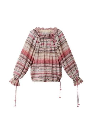ISABEL MARANT NALYNA blouse pink