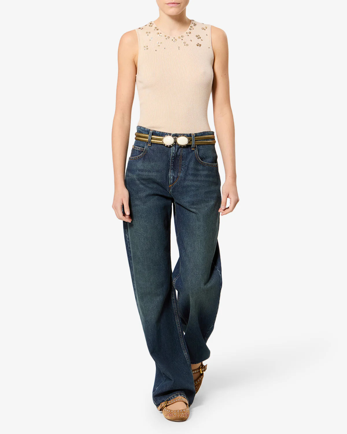 ISABEL MARANT DROMIE jeans faded blue