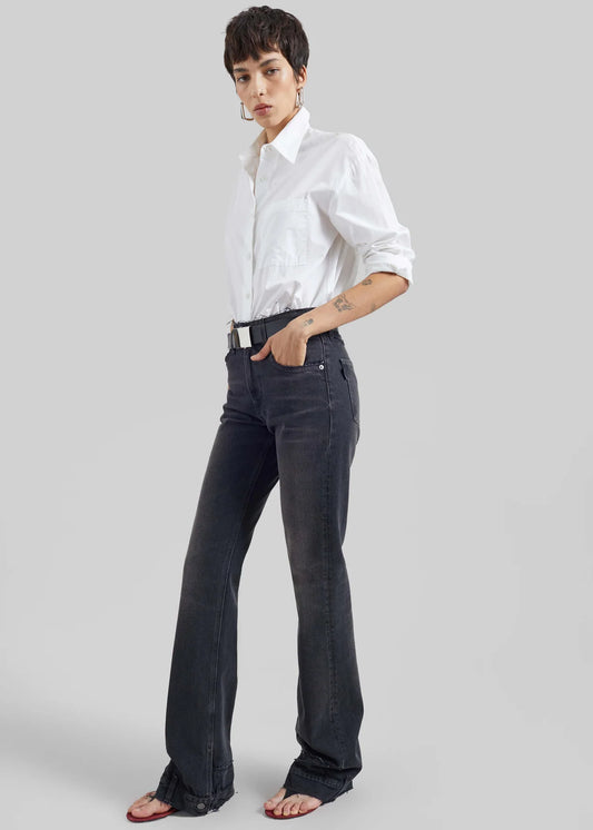 HAIKURE FLORA cut vintage black jeans