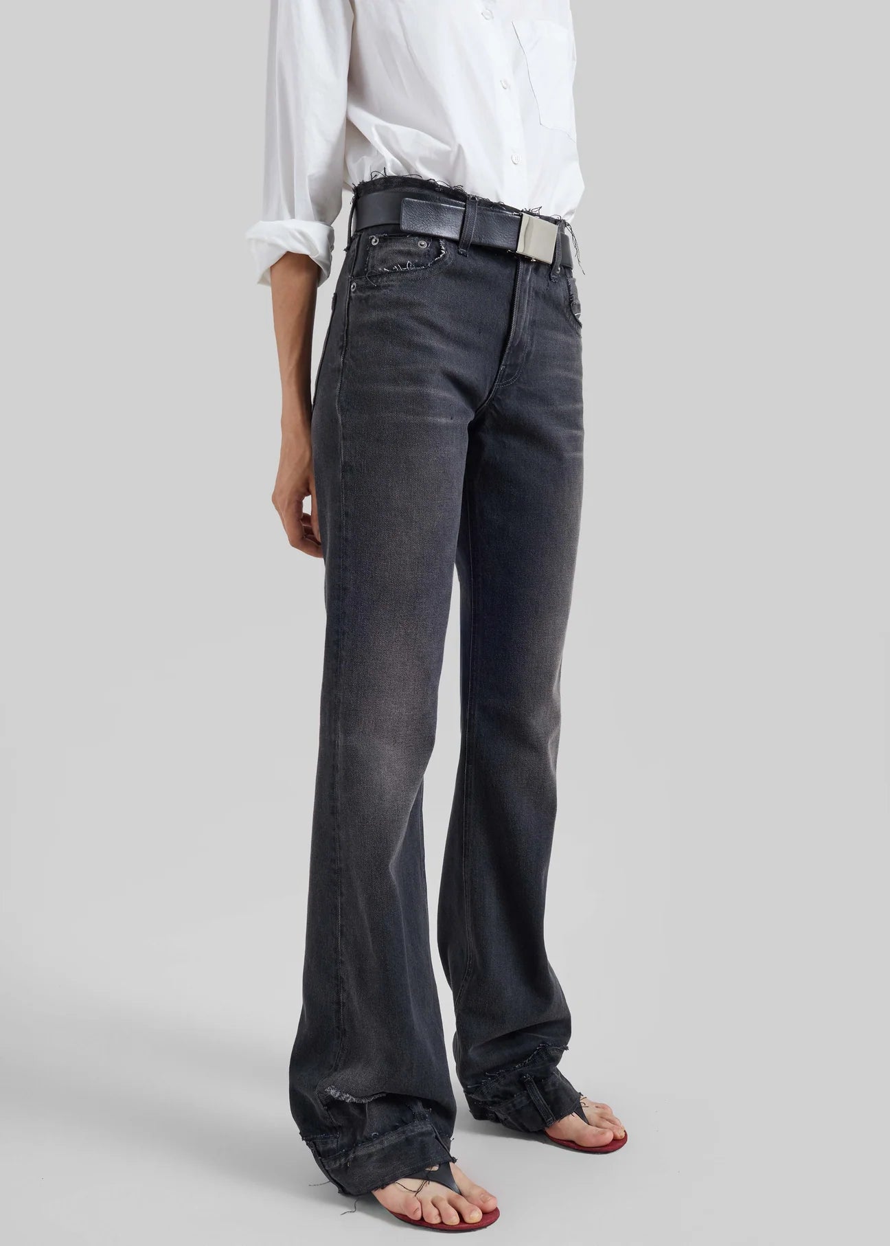 HAIKURE FLORA cut vintage black jeans
