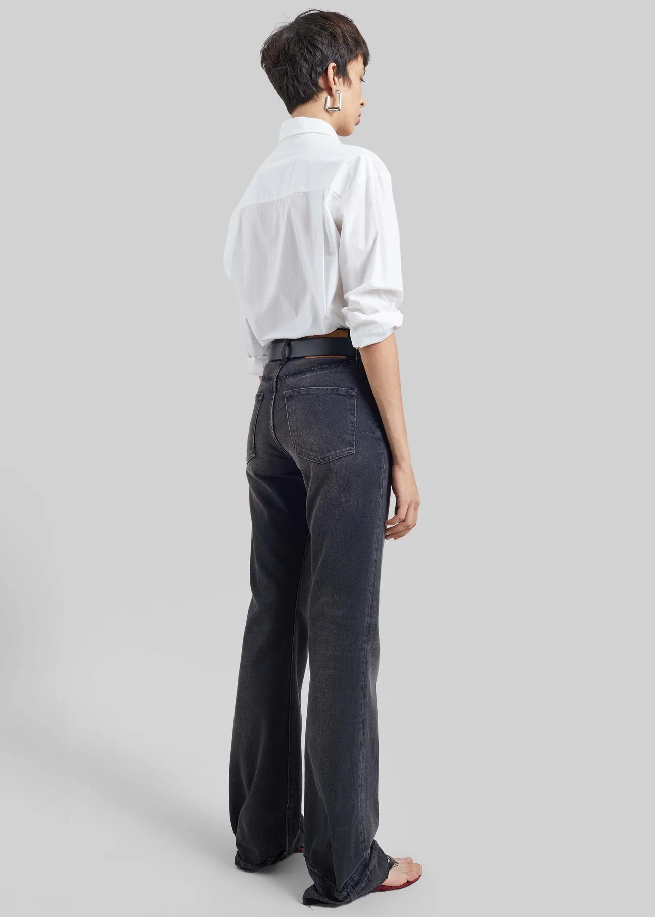 HAIKURE FLORA cut vintage black jeans
