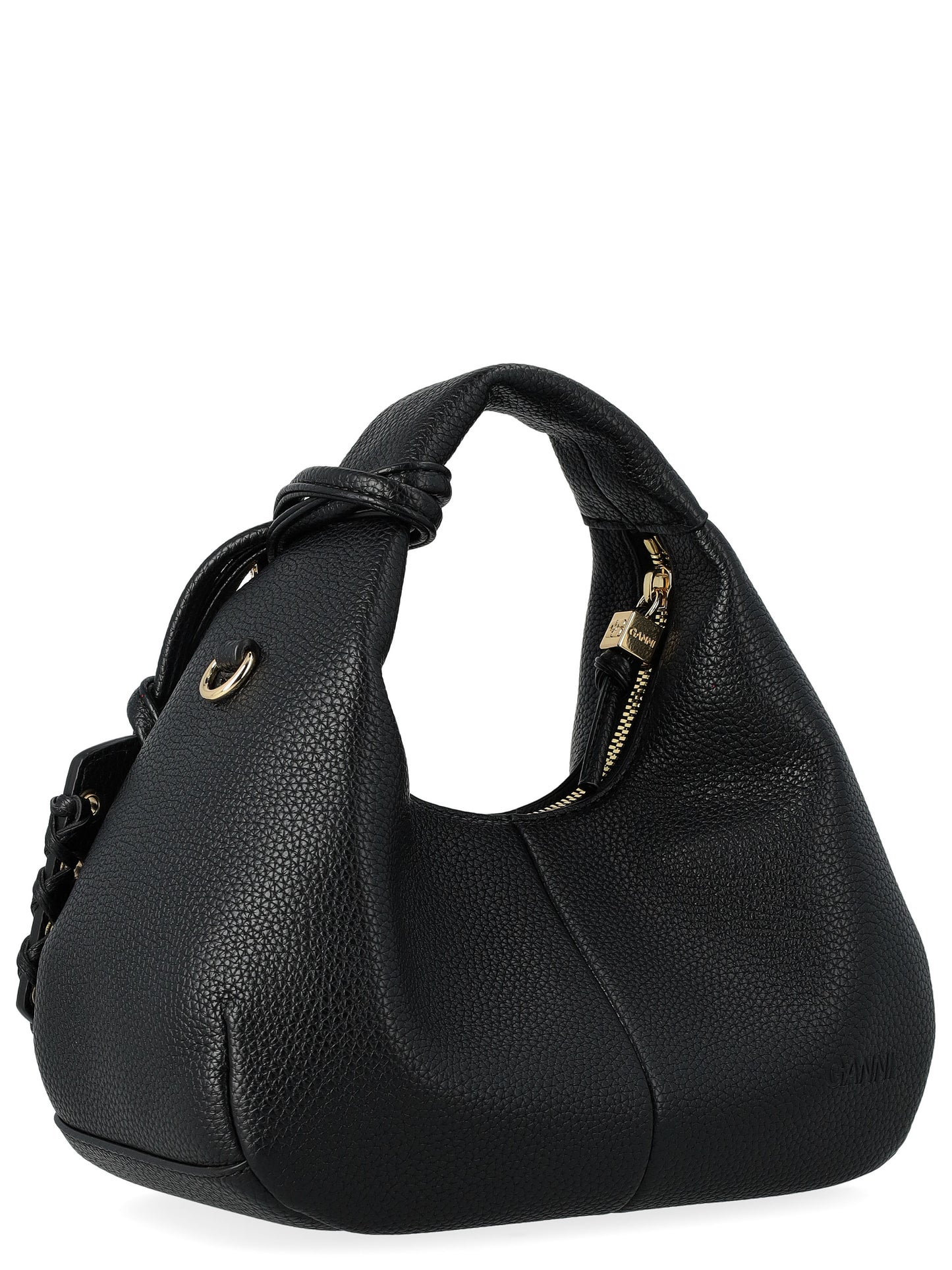 GANNI Hobo Mini Grain black