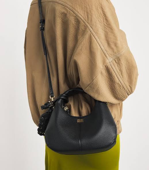 GANNI Hobo Mini Grain black