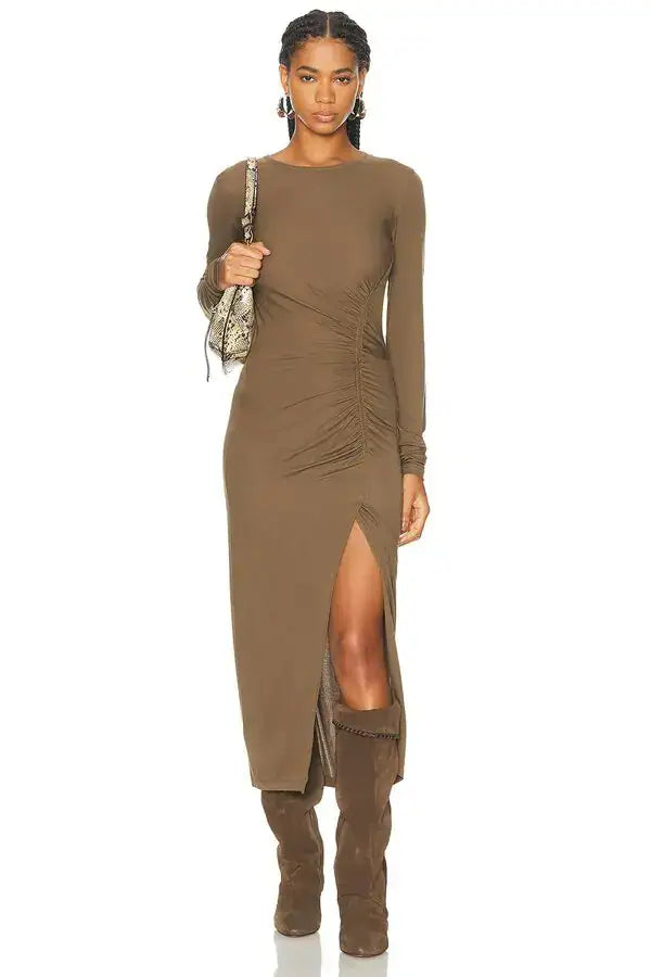 ISABEL MARANT JELINA dress khaki