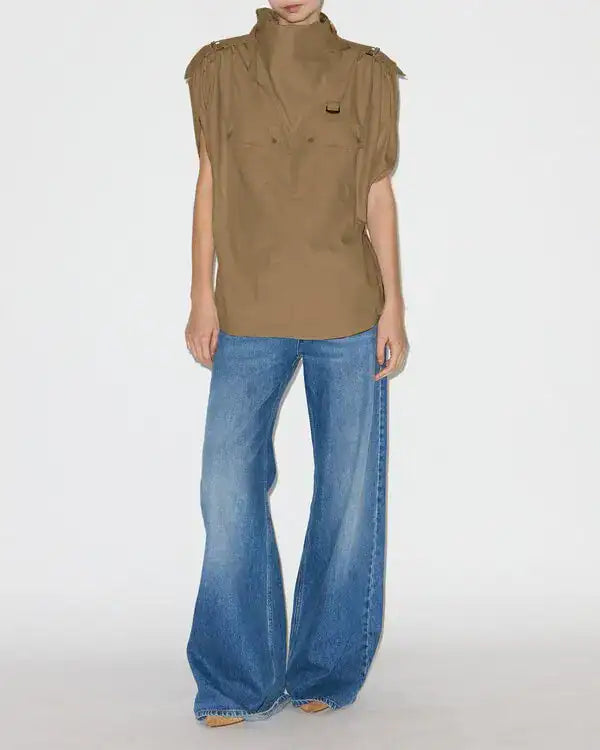 ISABEL MARANT NEMIA top khaki