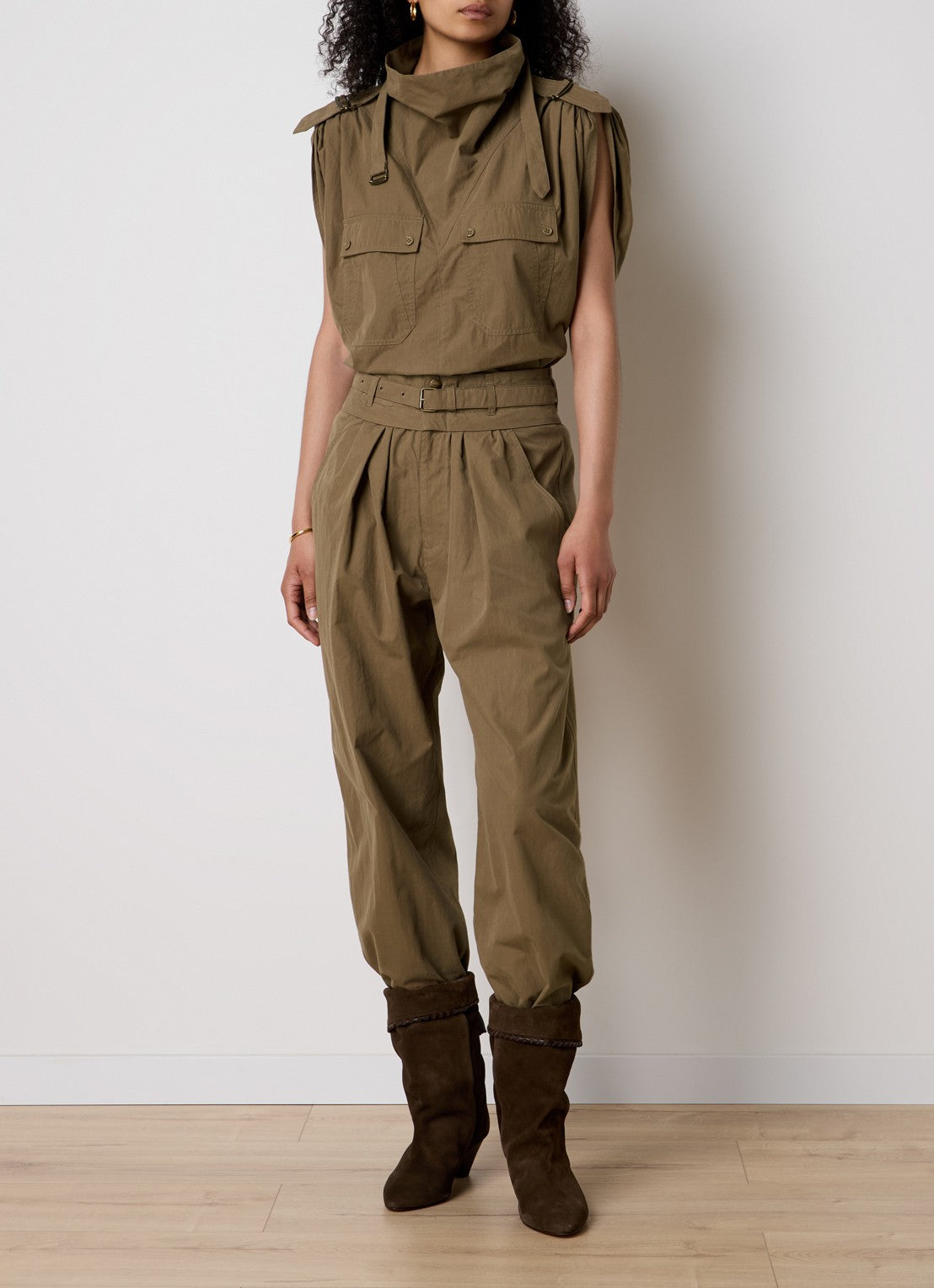 ISABEL MARANT NEMIA top khaki