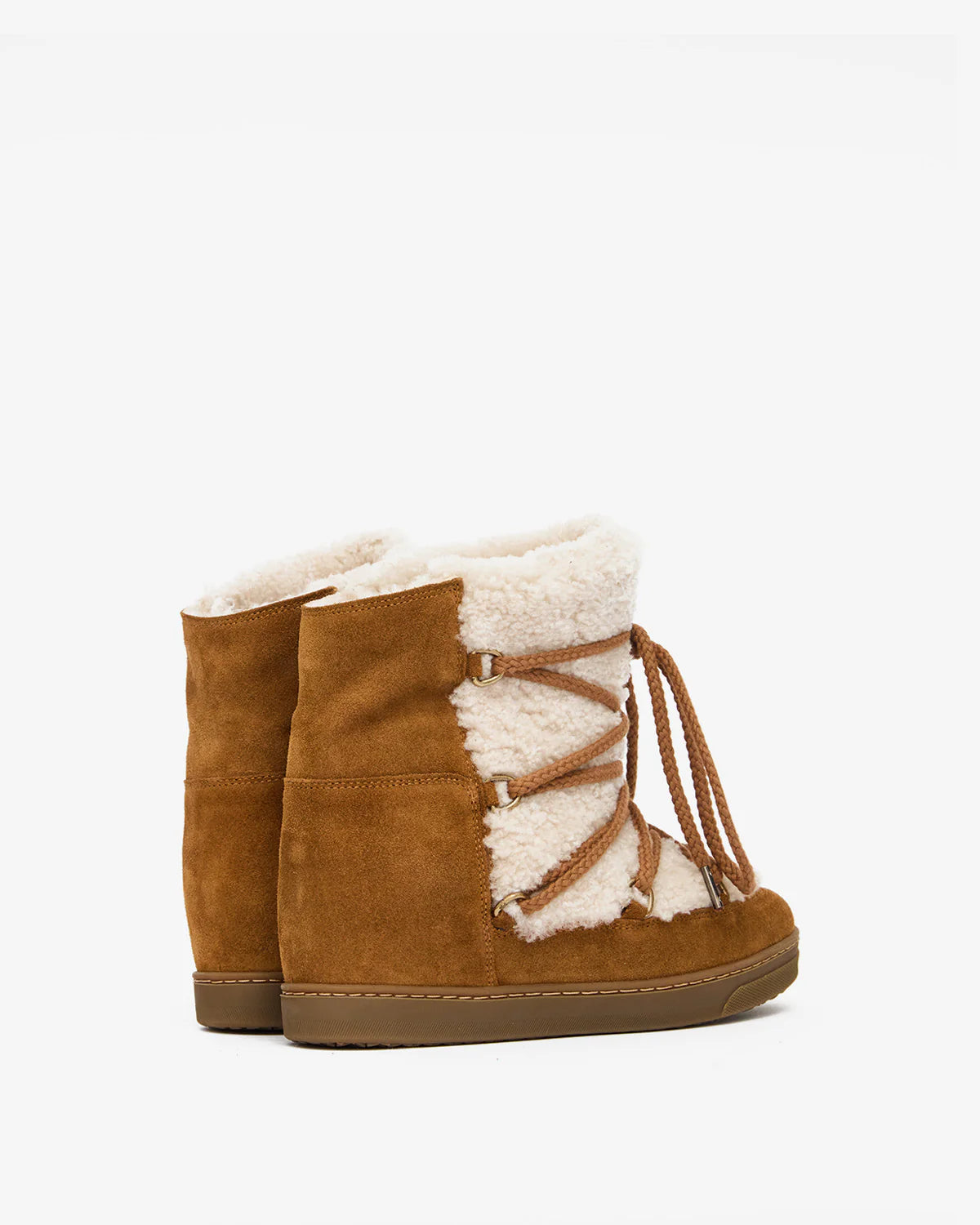 ISABEL MARANT NOWLES boots ecru/cognac