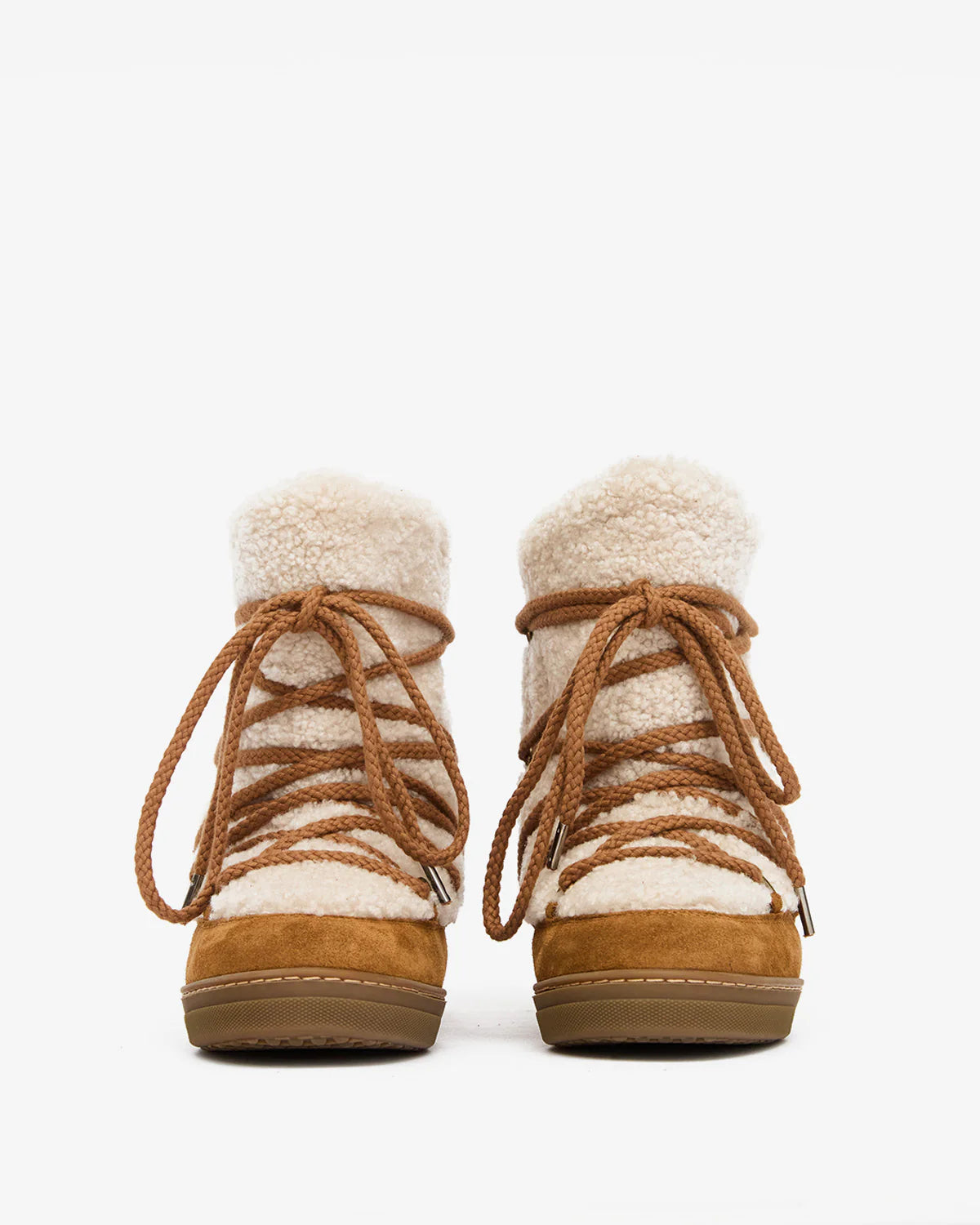 ISABEL MARANT NOWLES boots ecru/cognac
