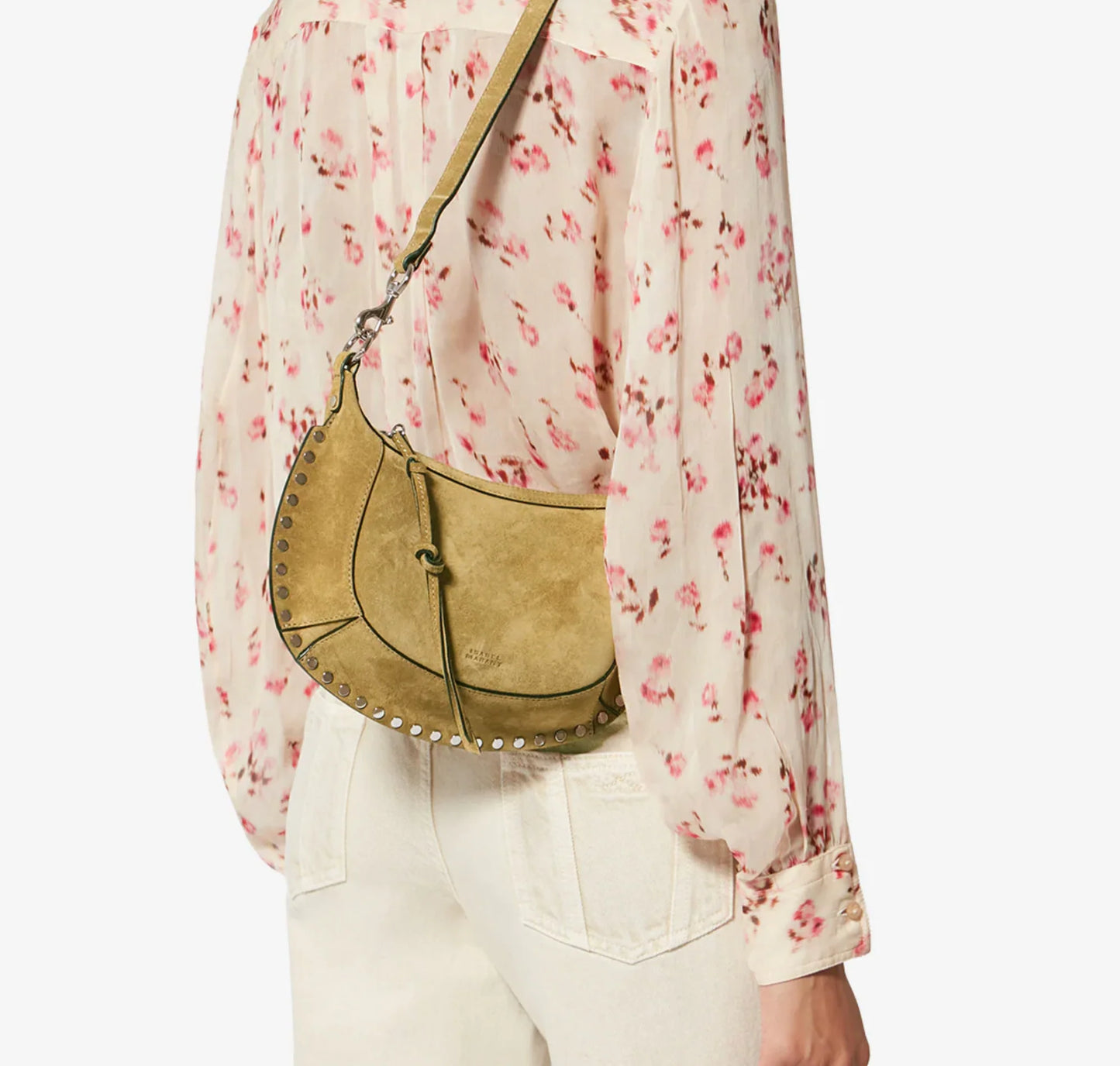 ISABEL MARANT OSKAN MOON bag taupe suede