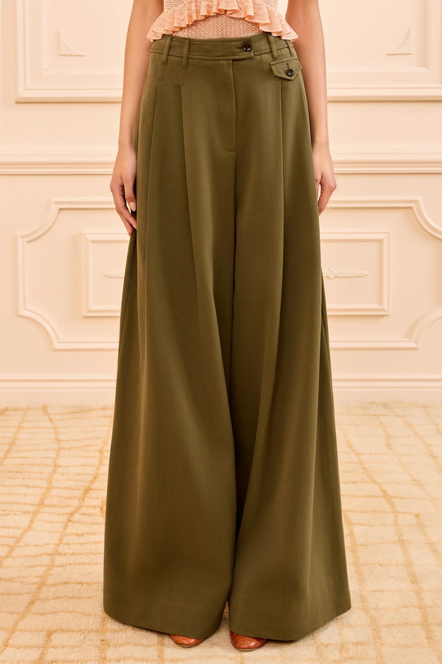 ULLA JOHNSON MOTHERWELL wide leg trousers