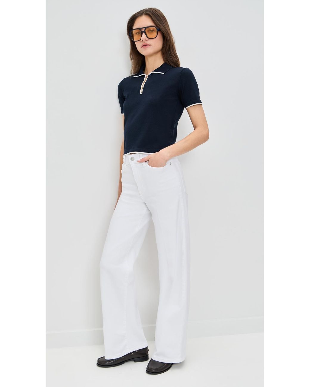 FRAME the sport polo navy blue
