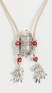 ISABEL MARANT JANIS necklace red silver