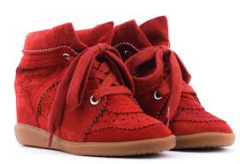 ISABEL MARANT BOBBY sneakers scarlet red