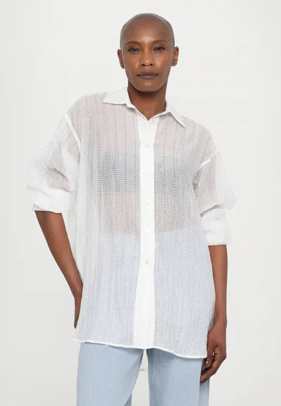 REMAIN oversized shirt bright white