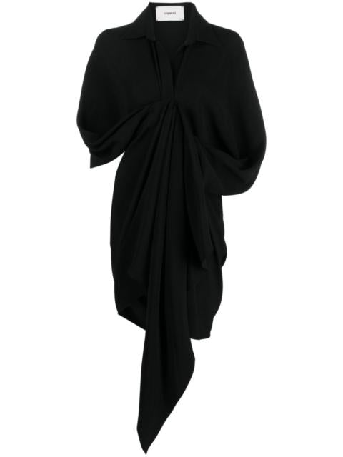 COPERNI VISCOSE WRAP DRESS BLACK