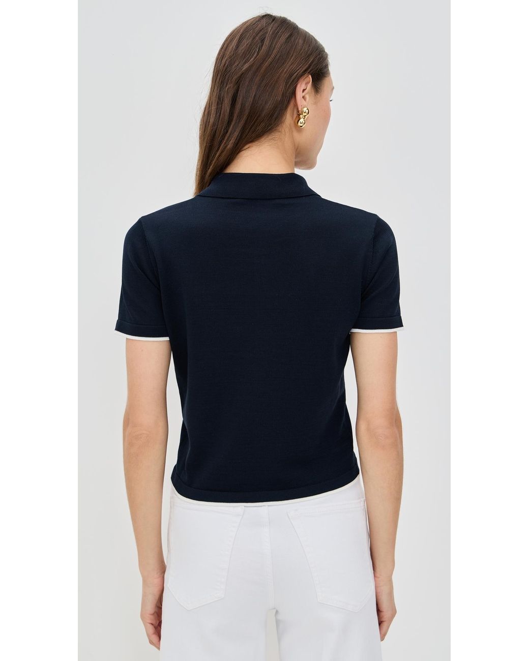 FRAME the sport polo navy blue