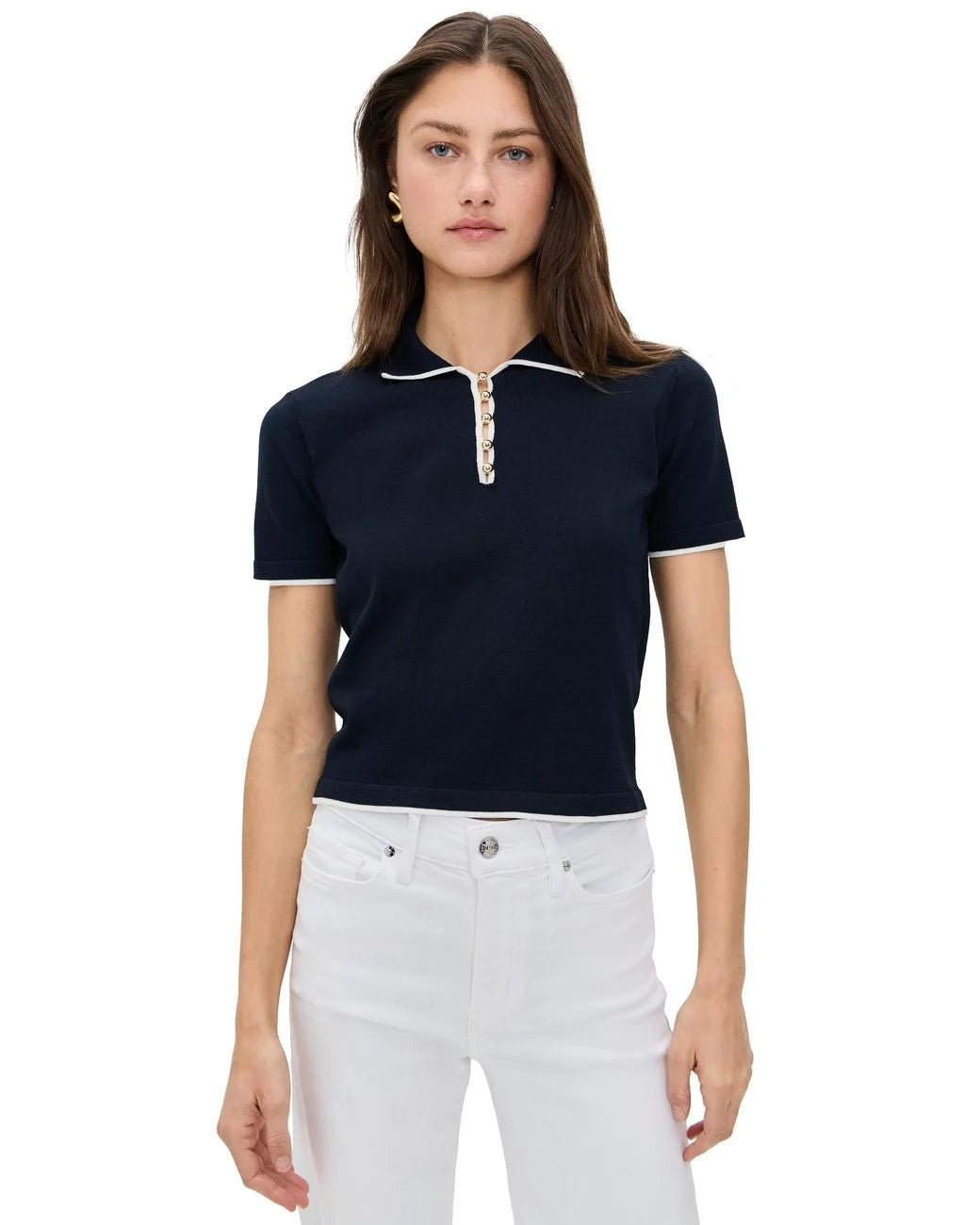 FRAME the sport polo navy blue