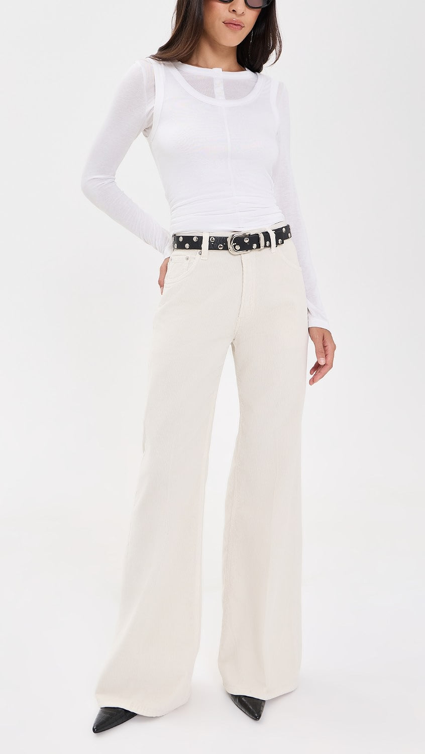 HAIKURE CLARA velvet pier trousers
