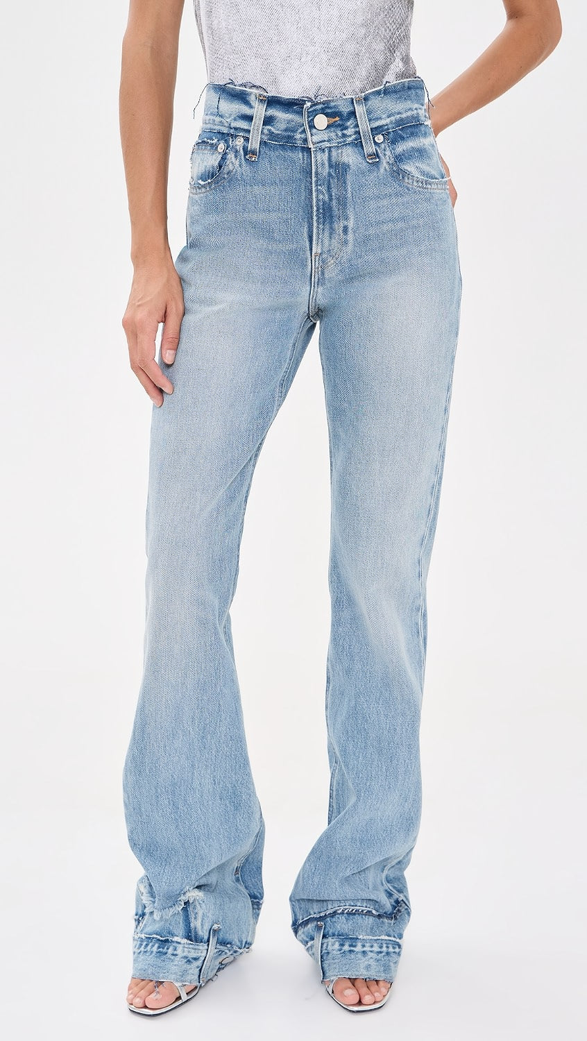 HAIKURE FLORA cut pollock jeans