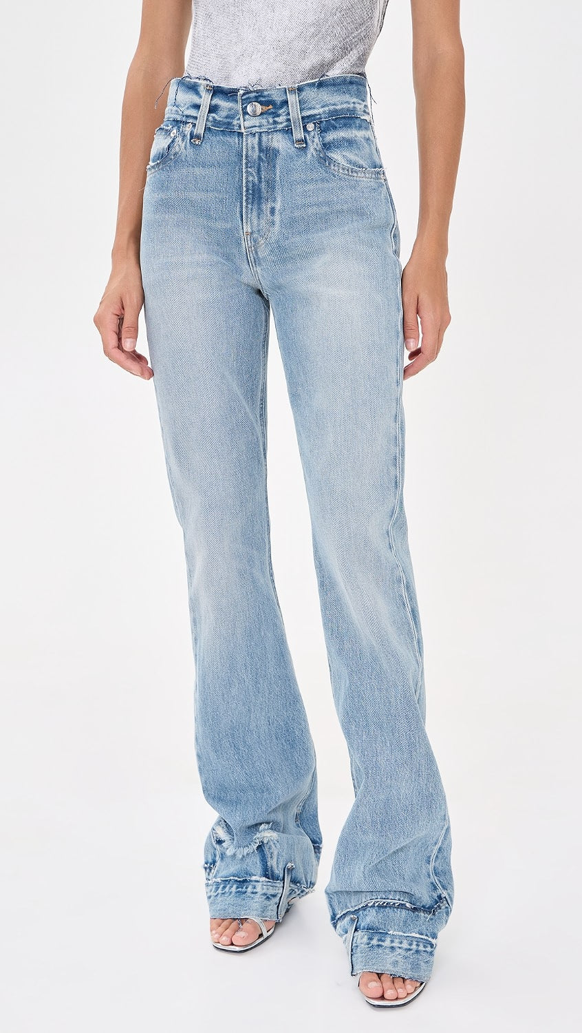 HAIKURE FLORA cut pollock jeans
