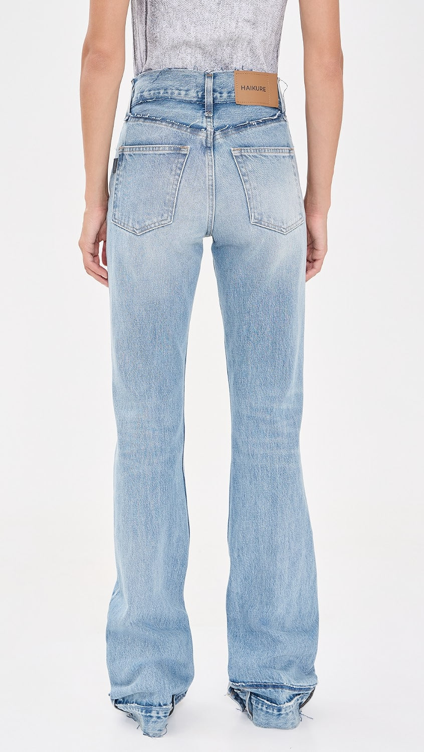 HAIKURE FLORA cut pollock jeans