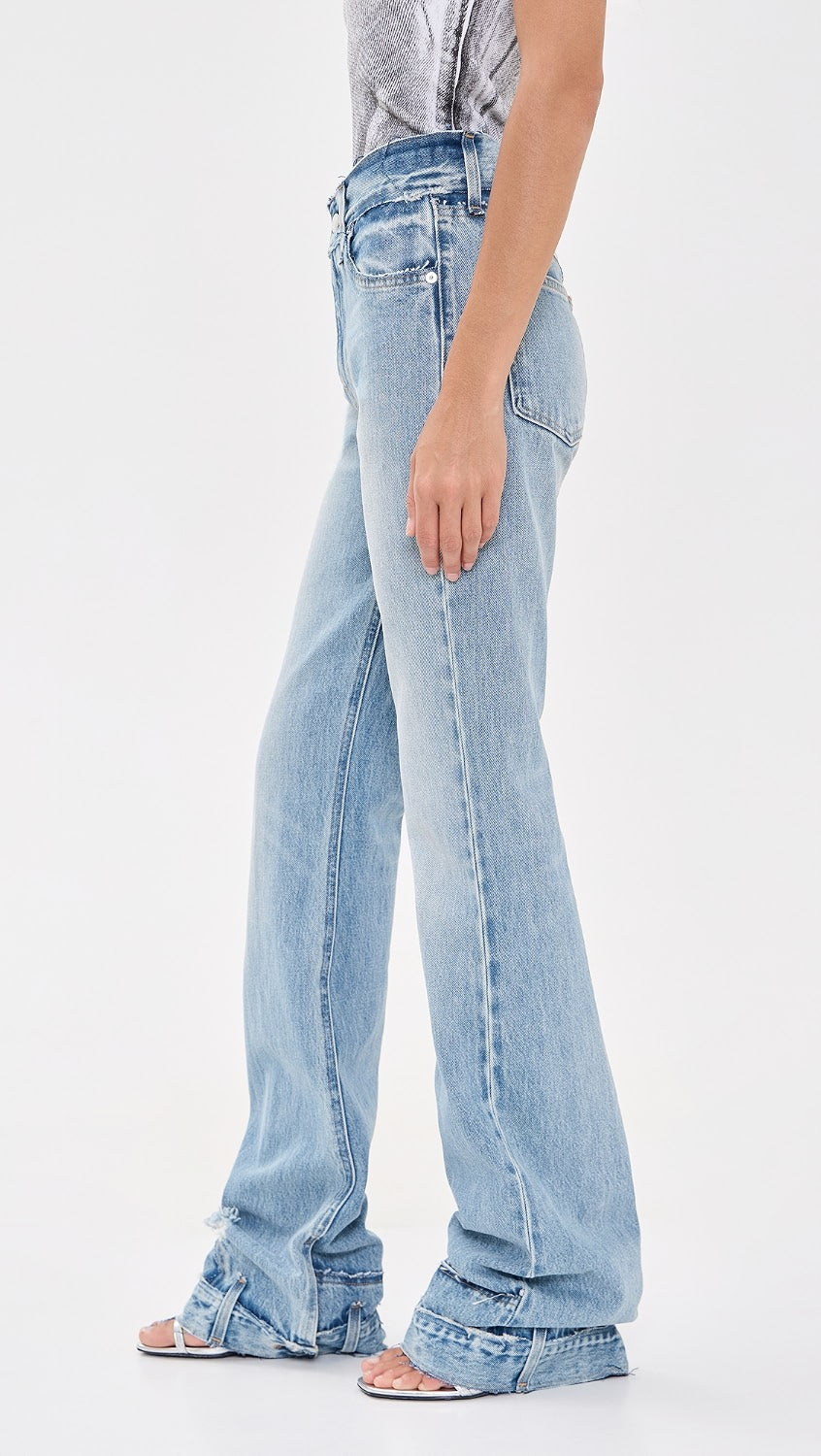 HAIKURE FLORA cut pollock jeans