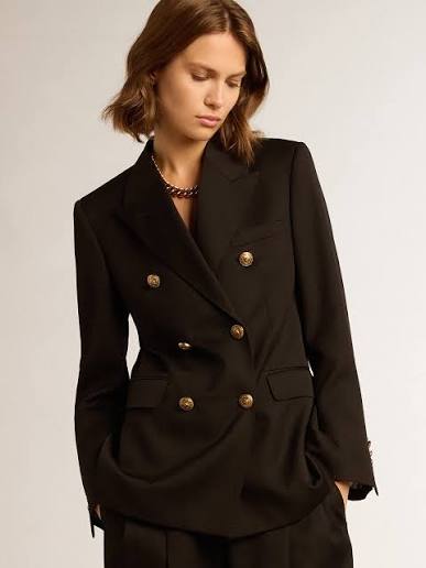GOLDEN GOOSE P001521 double breasted blazer black