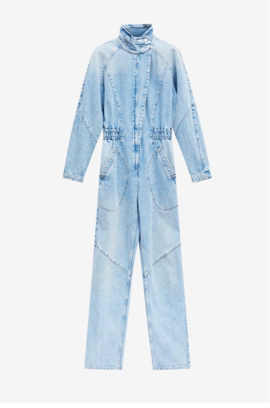 ISABEL MARANT KIMEA OVERALL LIGHT BLUE