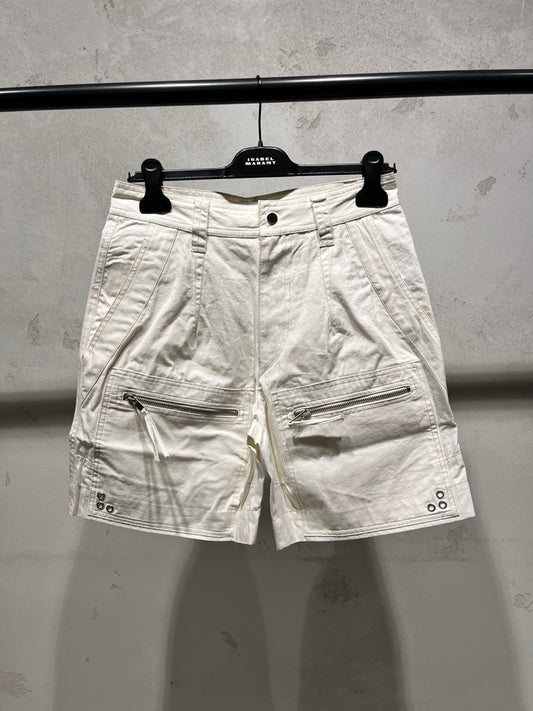 ISABEL MARANT KYNAN SHORTS ECRU