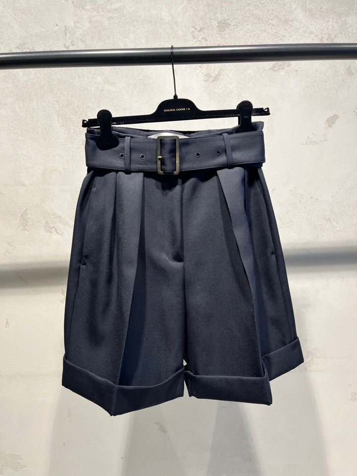 GOLDEN GOOSE DEMETRA SHORTS NAVY BLUE