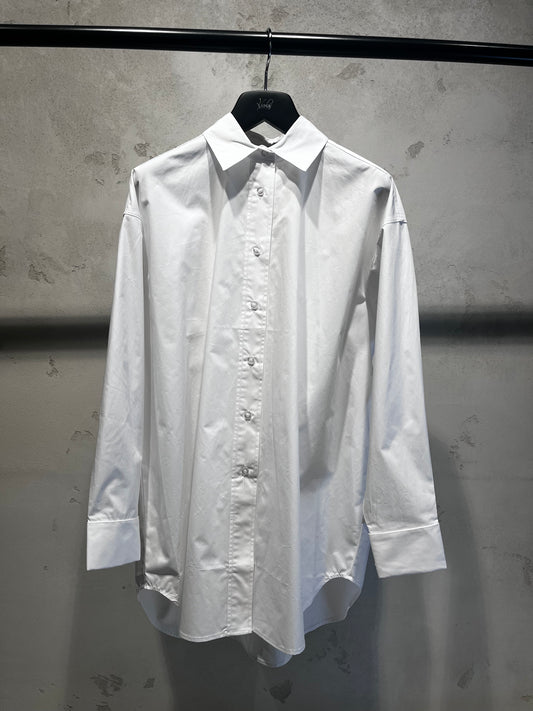REMAIN oversized poplin shirt white