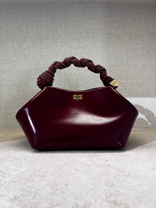 GANNI A6499 burgundy bag